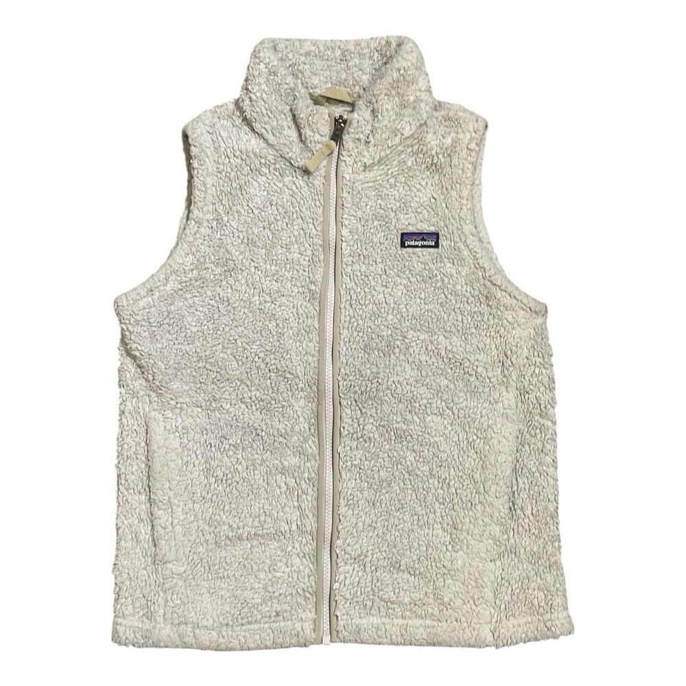 Patagonia Girls Full Zip Sherpa Vest Size 14 XLarge Gray /‎ Pockets